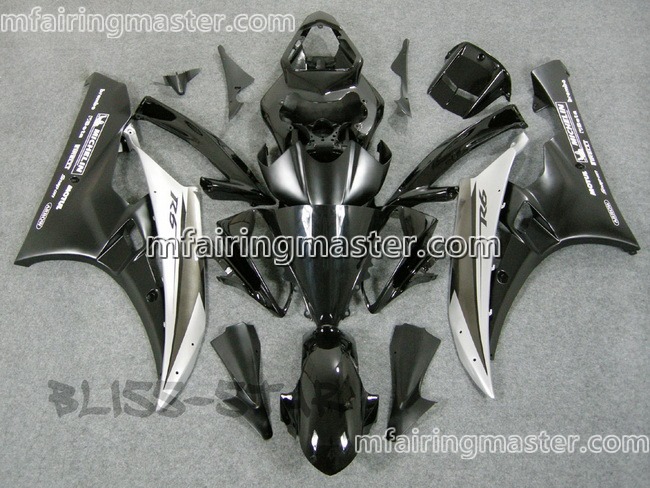 (image for) Fit for Yamaha YZF 600 R6 2006 2007 fairing kit injection molding Black silver