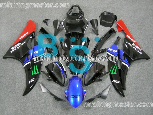 (image for) Fit for Yamaha YZF 600 R6 2006 2007 fairing kit injection molding Monster black