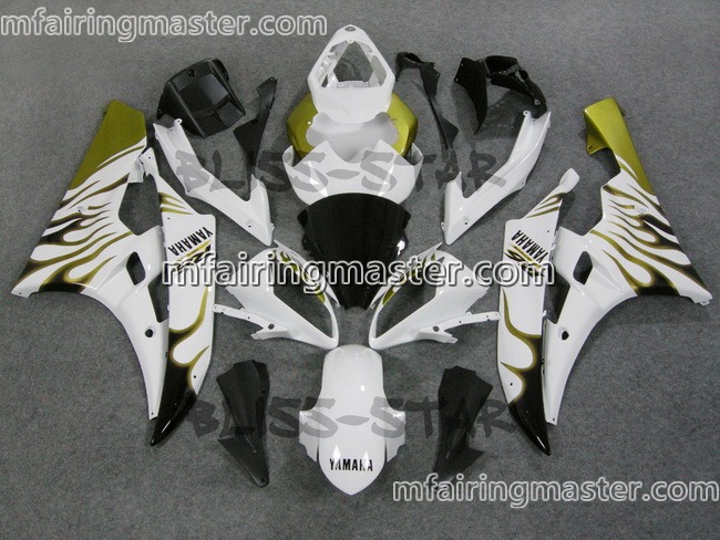 (image for) Fit for Yamaha YZF 600 R6 2006 2007 fairing kit injection molding Flame white