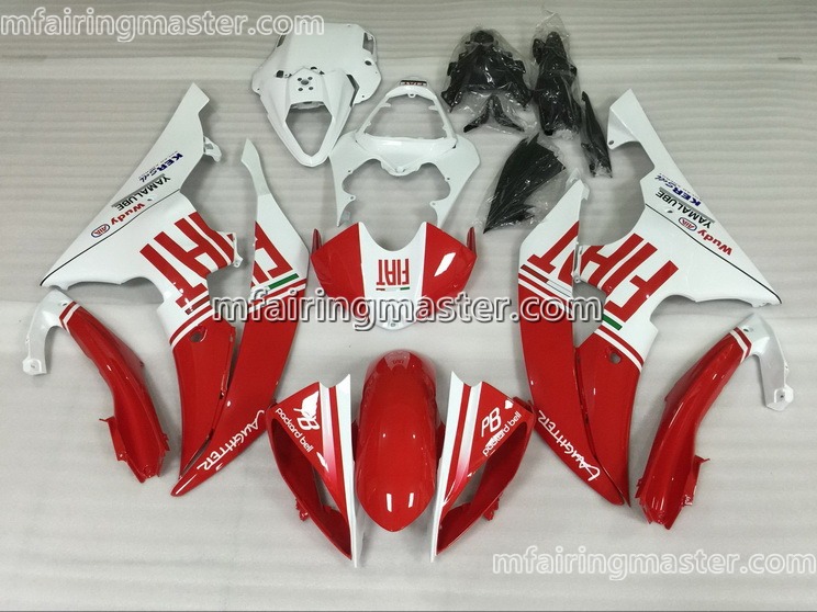 (image for) Fit for Yamaha YZF 600 R6 2008 2009 2010 2011 2012 2013 2014 2015 2016 fairing kit injection molding Fiat red white