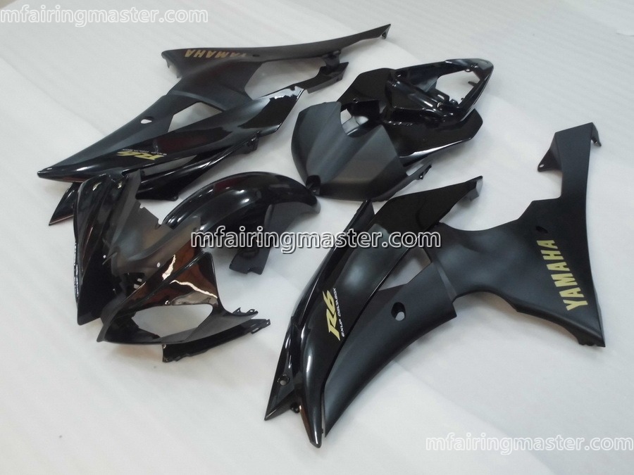 (image for) Fit for Yamaha YZF 600 R6 2008 2009 2010 2011 2012 2013 2014 2015 2016 fairing kit injection molding Black