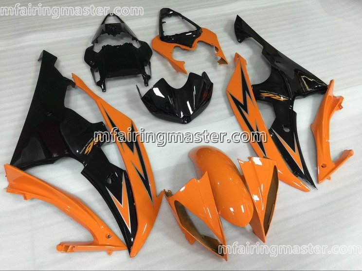 (image for) Fit for Yamaha YZF 600 R6 2008 2009 2010 2011 2012 2013 2014 2015 2016 fairing kit injection molding Orange black