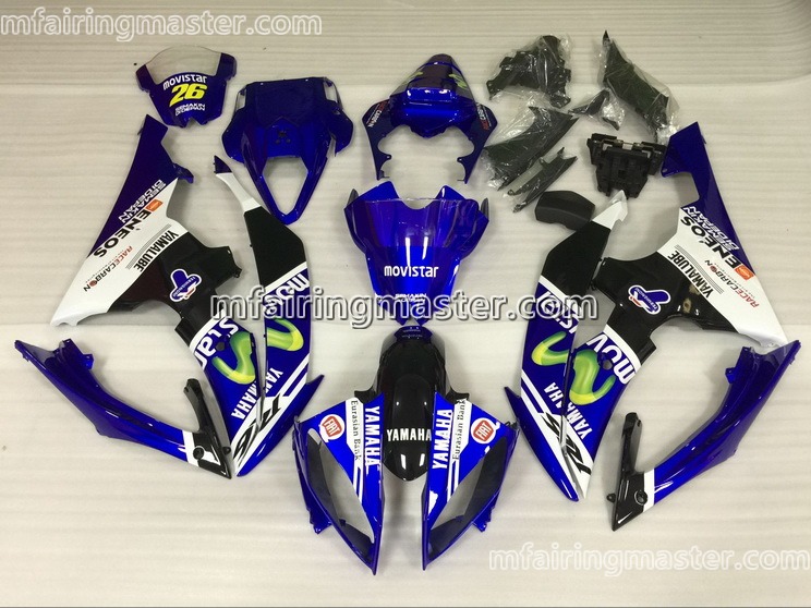 (image for) Fit for Yamaha YZF 600 R6 2008 2009 2010 2011 2012 2013 2014 2015 2016 fairing kit injection molding Movistar blue