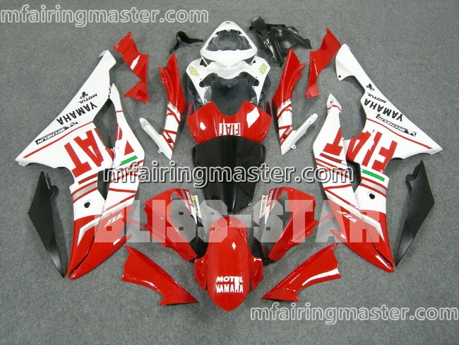 (image for) Fit for Yamaha YZF 600 R6 2008 2009 2010 2011 2012 2013 2014 2015 2016 fairing kit injection molding Fiat red white