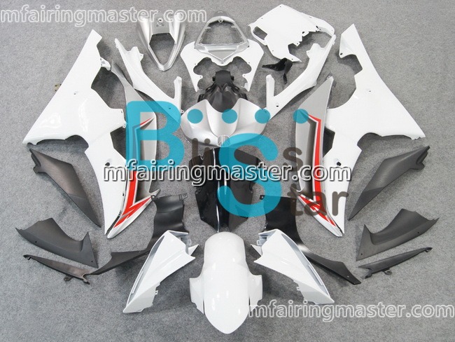 (image for) Fit for Yamaha YZF 600 R6 2008 2009 2010 2011 2012 2013 2014 2015 2016 fairing kit injection molding White silver