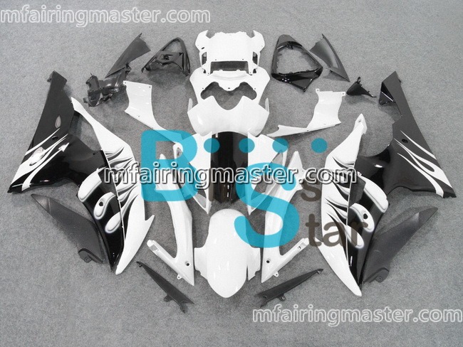 (image for) Fit for Yamaha YZF 600 R6 2008 2009 2010 2011 2012 2013 2014 2015 2016 fairing kit injection molding White flame black