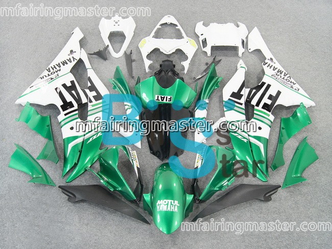 (image for) Fit for Yamaha YZF 600 R6 2008 2009 2010 2011 2012 2013 2014 2015 2016 fairing kit injection molding Fiat green white