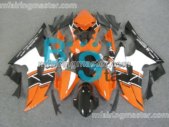 (image for) Fit for Yamaha YZF 600 R6 2008 2009 2010 2011 2012 2013 2014 2015 2016 fairing kit injection molding Orange white black