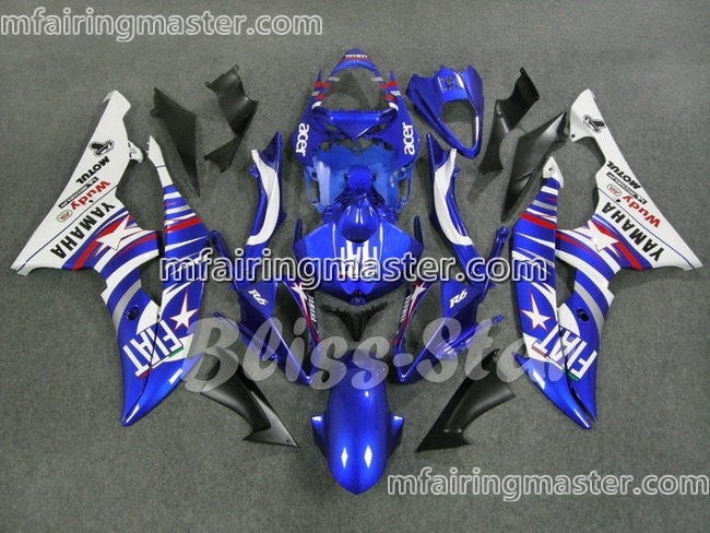 (image for) Fit for Yamaha YZF 600 R6 2008 2009 2010 2011 2012 2013 2014 2015 2016 fairing kit injection molding Fiat blue white