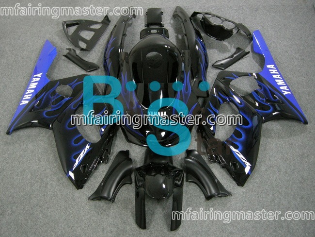 (image for) Fit for Yamaha YZF 600R Thundercat 1997 1998 1999 2000 2001 2002 2003 2004 2005 2006 2007 fairing kit Blue flame black