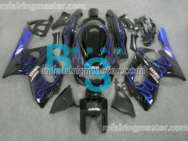 (image for) Fit for Yamaha YZF 600R Thundercat 1997 1998 1999 2000 2001 2002 2003 2004 2005 2006 2007 fairing kit Blue flame black