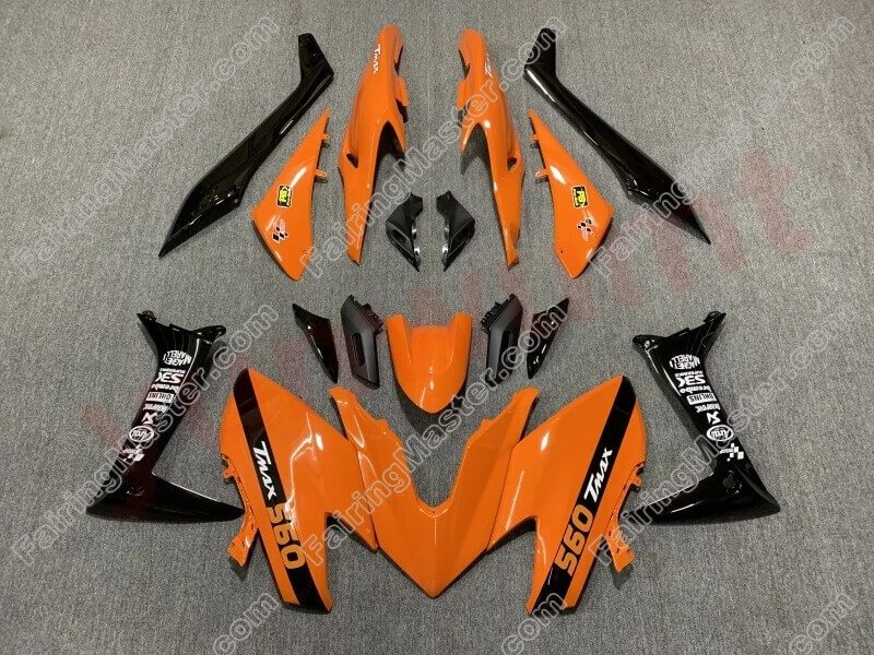 (image for) Fairing kit fit for Yamaha TMAX560 2020 2021 black orange 117