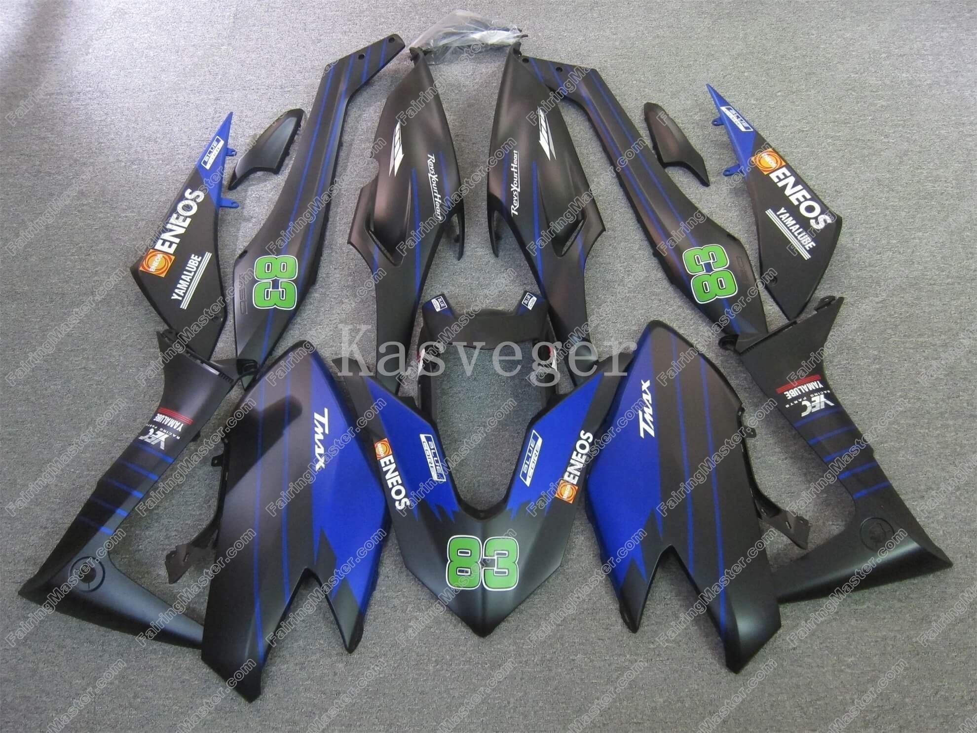 (image for) Fairing kit fit for Yamaha TMAX560 2020 2021 blue matte black 126