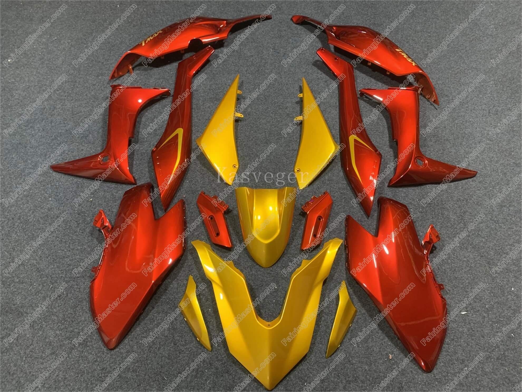 (image for) Fairing kit fit for Yamaha TMAX560 2020 2021 gold red 129