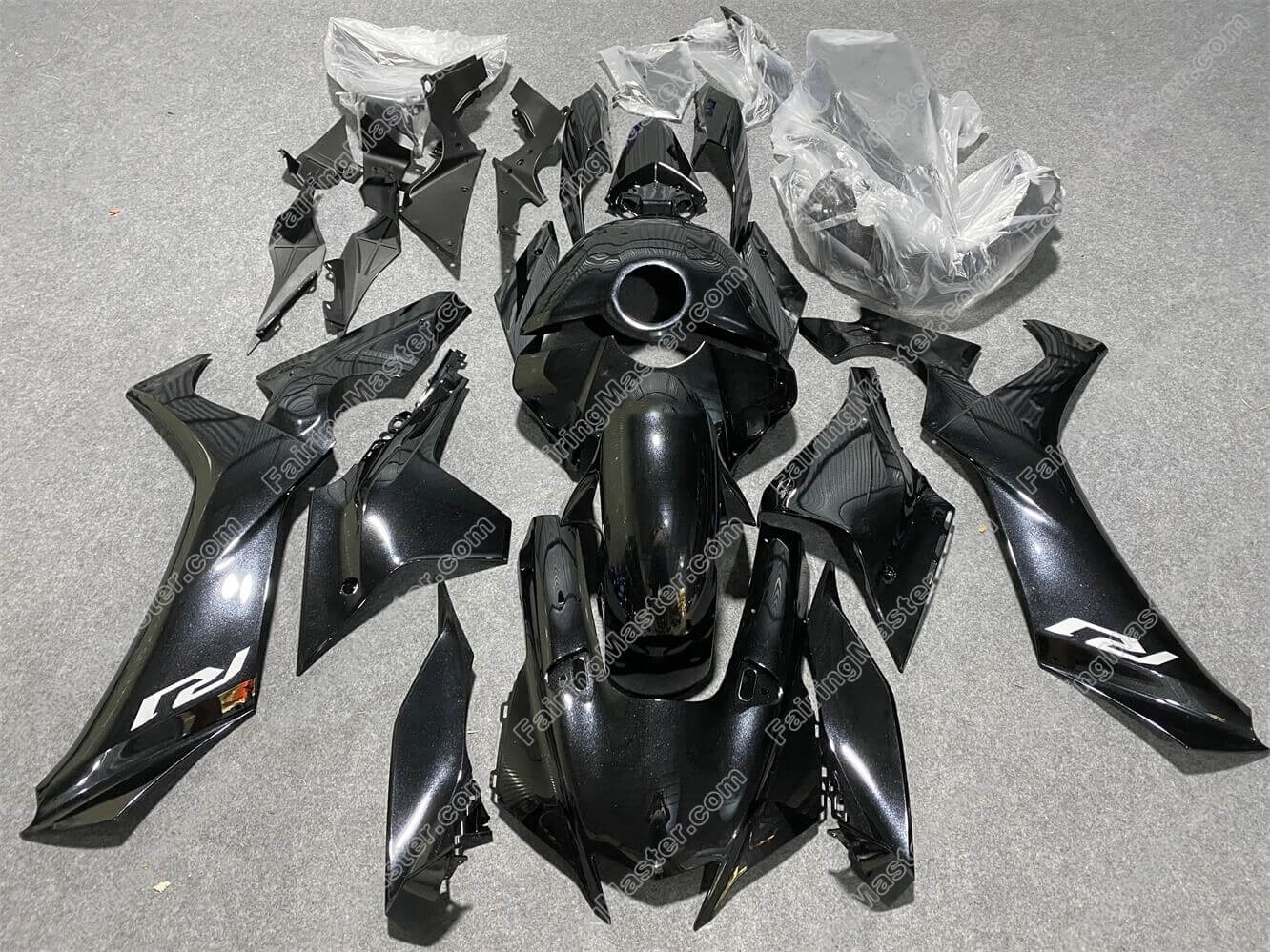 (image for) Fairing kit fit for Yamaha YZF 1000 R1 2020 2021 2022 glossy black 129