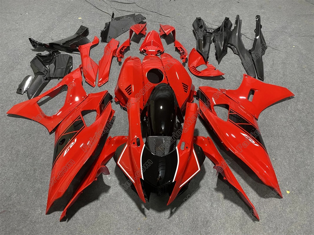 (image for) Fairing kit fit for Yamaha YZF R7 2022 2023 carbon fibre red 110 - Click Image to Close