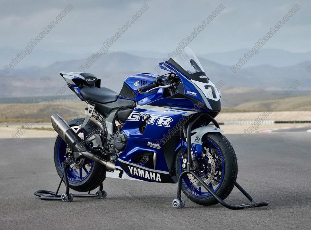 (image for) Fairing kit fit for Yamaha YZF R7 2022 2023 blue white 113 - Click Image to Close